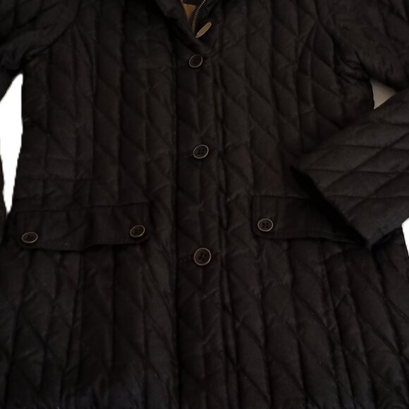 Eddie Bauer Premium Goose Down Coat Black 4 Pocket Women’s XS - Picture 4 of 15